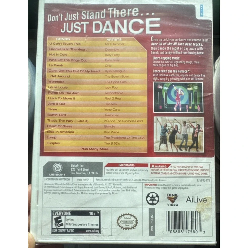 Sealed Wii BAHA MEN Who Let The Dogs Out Just Dance Game Nintendo MC Hammer